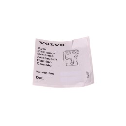 Volvo jakohihnan etiketti...