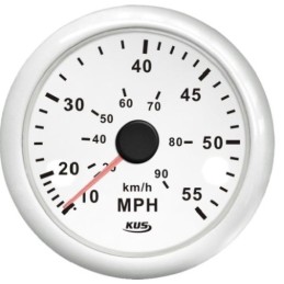 Witte snelheidsmeter...