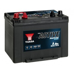 Yuasa accu 80Ah/560A links...