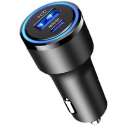 Biloplader USB type-C + USB...