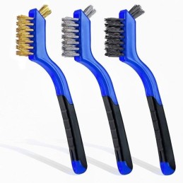 Set of three wire brushes