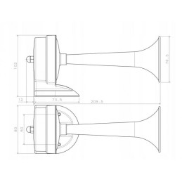 Horn Signal 12V 110dB 74308...
