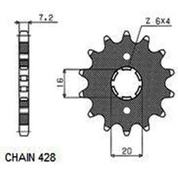 Framdrev motorcykel Sunstar...