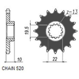 Framdrev motorcykel Sunstar...