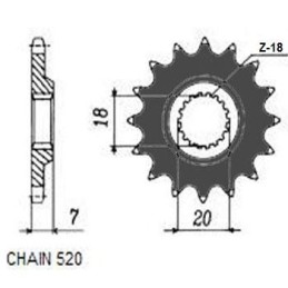 Framdrev motorcykel Sunstar...